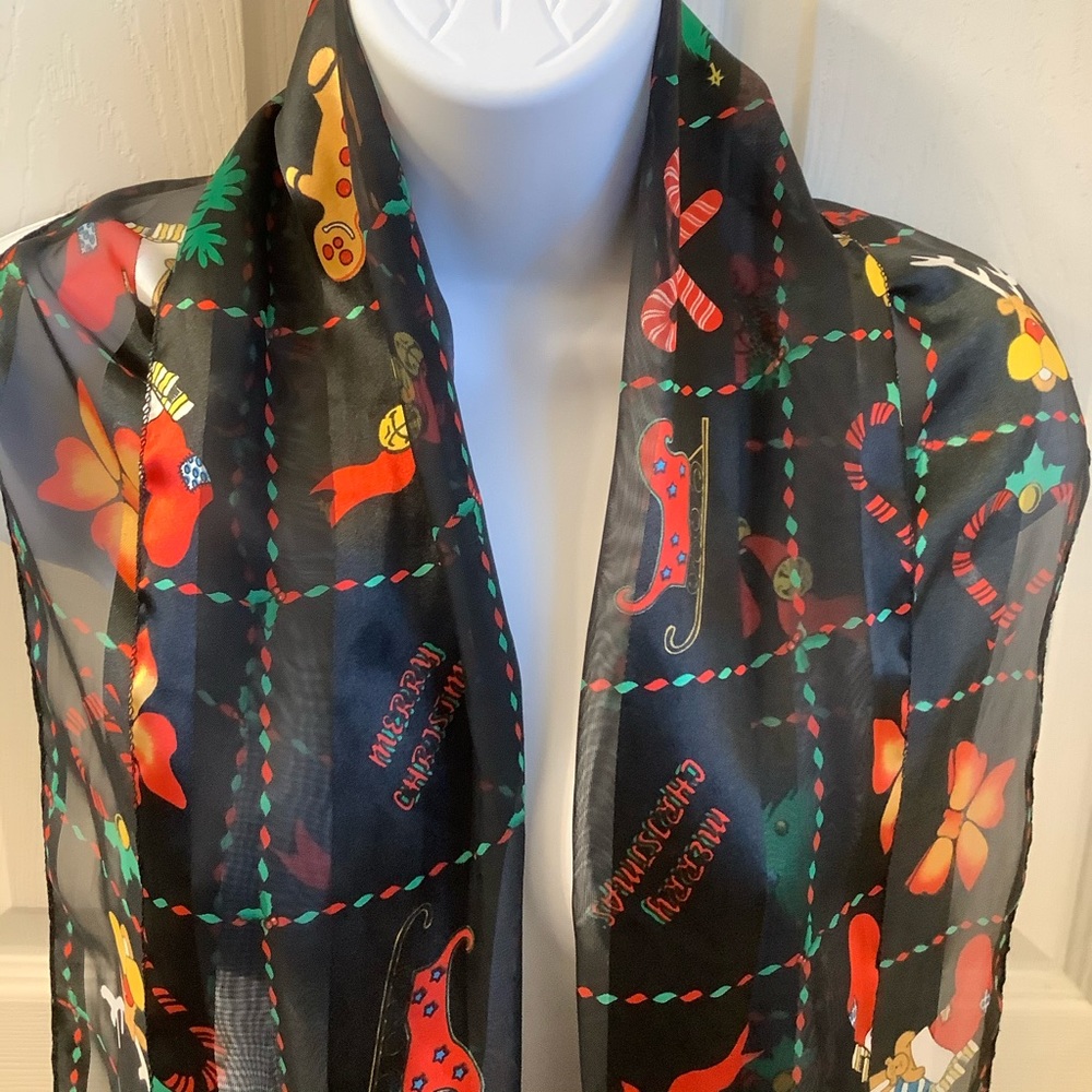 Christmas Multi Print Holiday Scarf